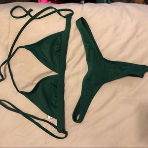 Green bikini set